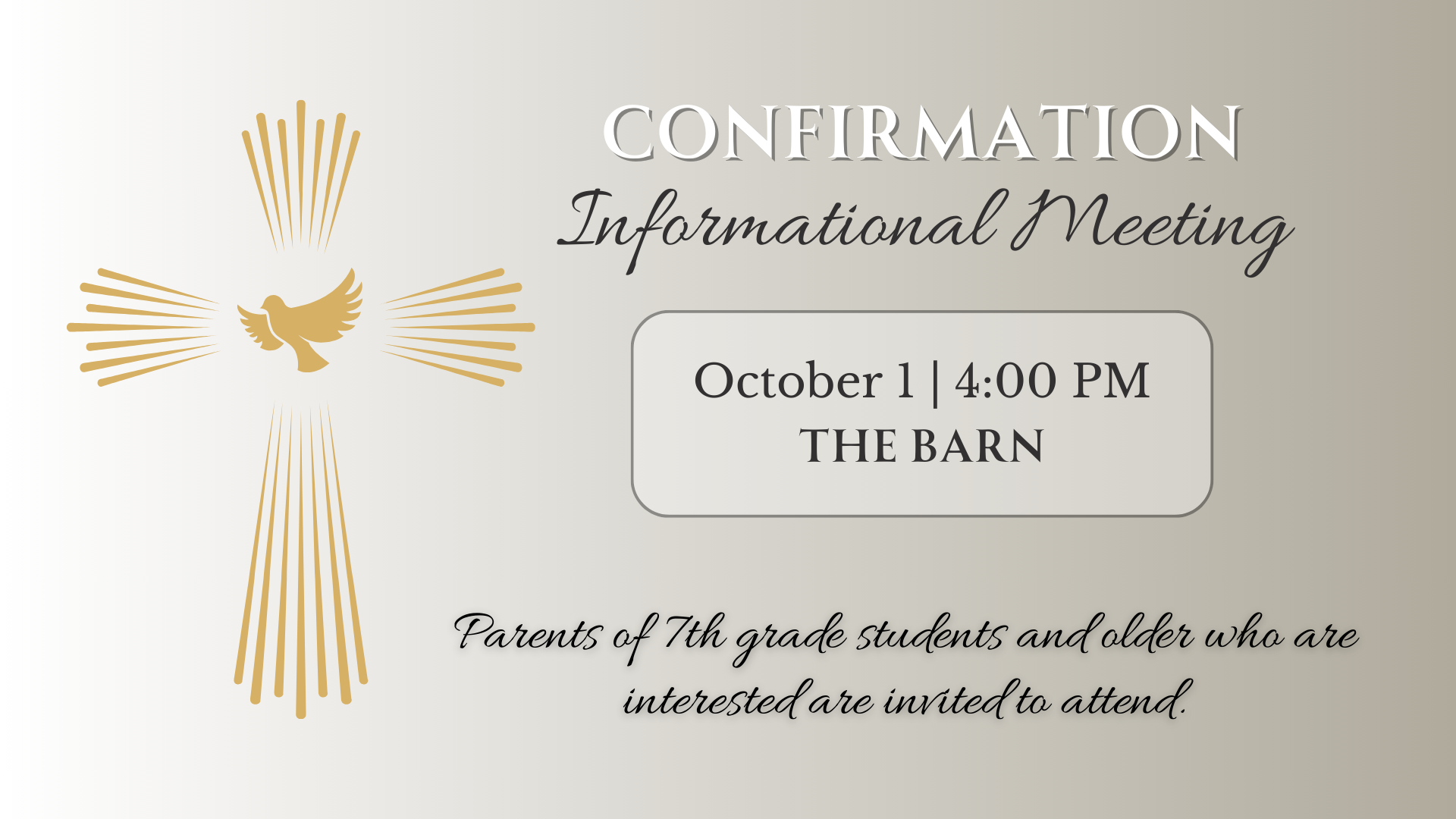 Confirmation Informational Meeting