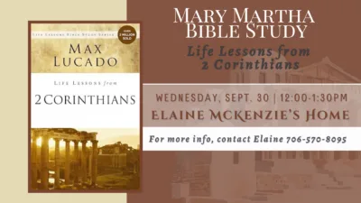 Mary Martha Bible Study