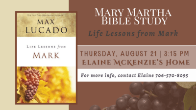 New Mary Martha Bible Study