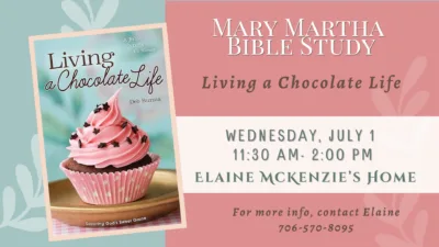 New Mary Martha Bible Study