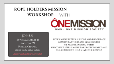 Rope Holders Mission Workshop