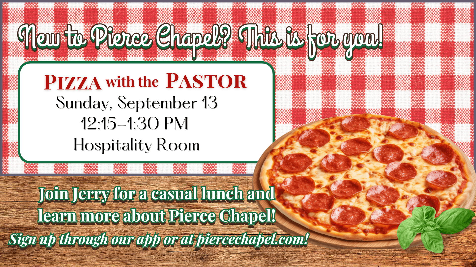Pizza with the Pastor