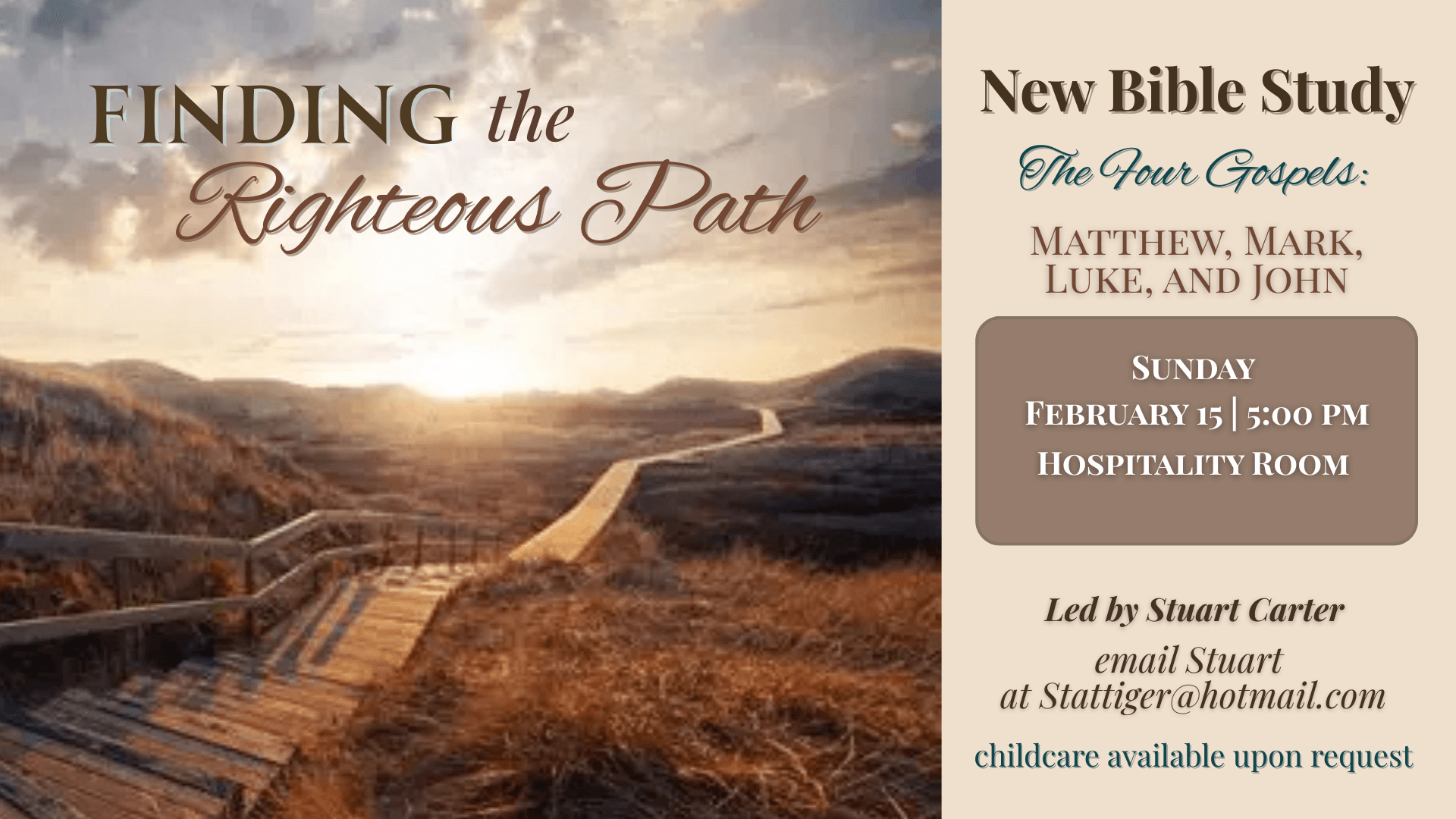 Finding the Righteous Path: Bible Study