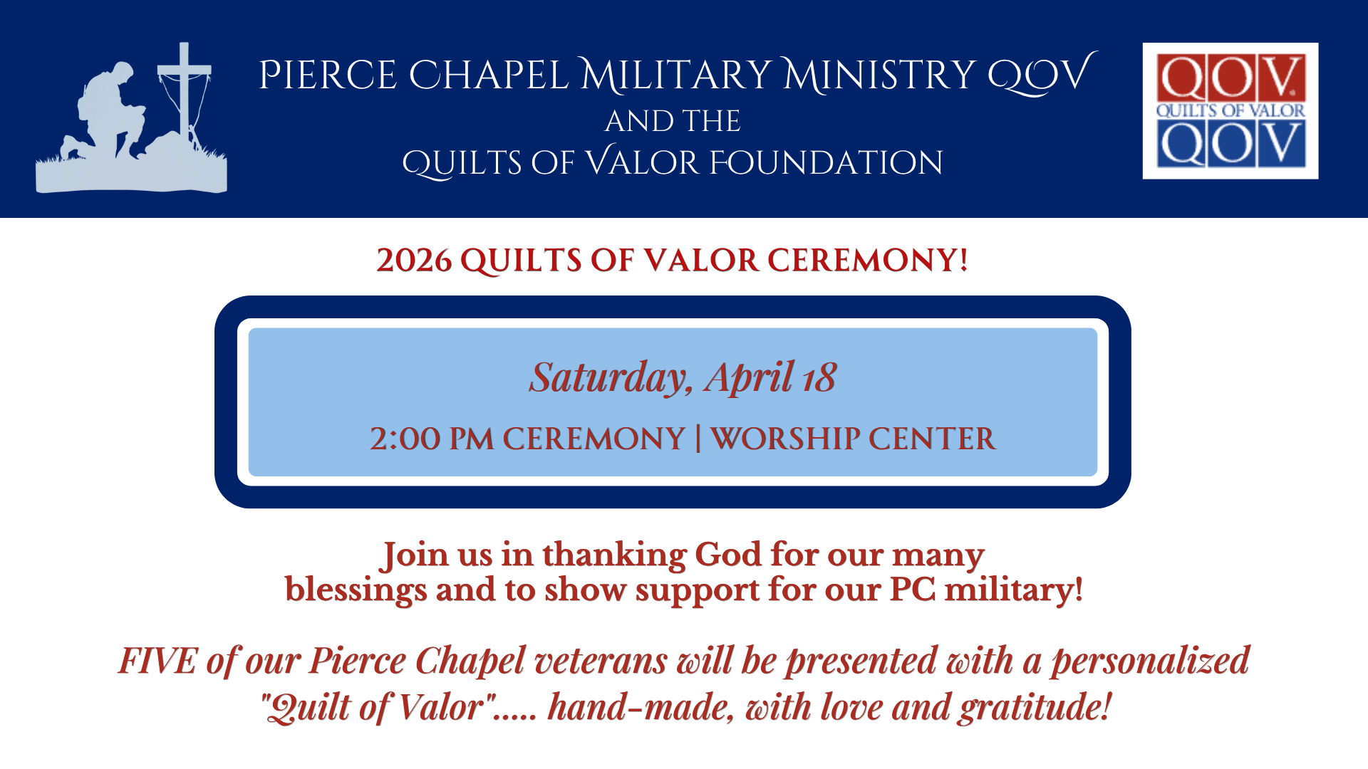 Quilts of Valor Ceremony