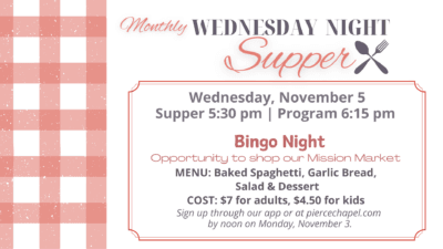 Wednesday Night Supper