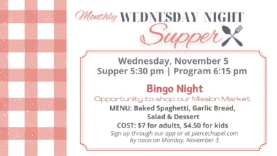 Wednesday Night Supper