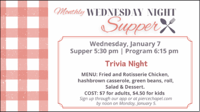 Wednesday Night Supper