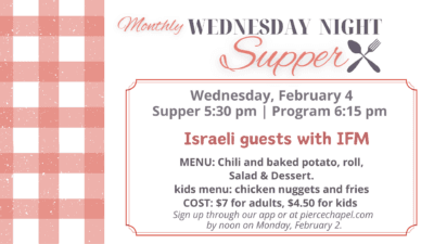 Wednesday Night Supper