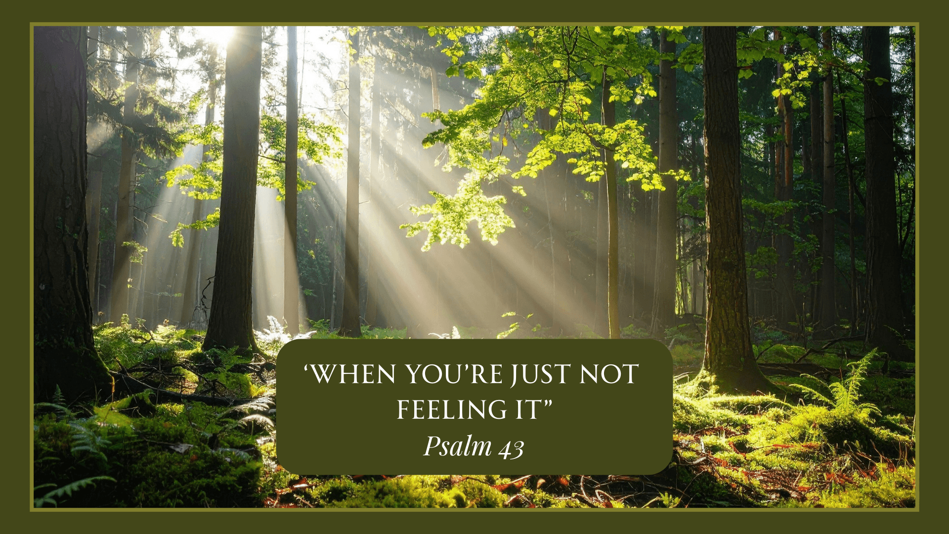 When You’re Just Not Feeling It