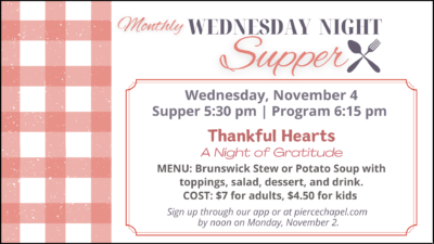 Wednesday Night Supper